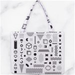 Pattern Hipster Abstract Form Geometric Line Variety Shapes Polkadots Fashion Style Seamless Mini Tote Bag