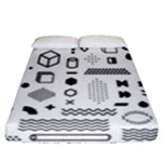 Pattern Hipster Abstract Form Geometric Line Variety Shapes Polkadots Fashion Style Seamless Fitted Sheet (Queen Size)