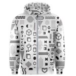 Pattern Hipster Abstract Form Geometric Line Variety Shapes Polkadots Fashion Style Seamless Men s Zipper Hoodie