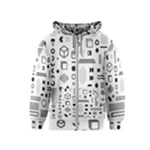 Pattern Hipster Abstract Form Geometric Line Variety Shapes Polkadots Fashion Style Seamless Kids  Zipper Hoodie