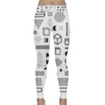 Pattern Hipster Abstract Form Geometric Line Variety Shapes Polkadots Fashion Style Seamless Classic Yoga Leggings
