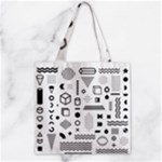Pattern Hipster Abstract Form Geometric Line Variety Shapes Polkadots Fashion Style Seamless Zipper Grocery Tote Bag