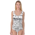Pattern Hipster Abstract Form Geometric Line Variety Shapes Polkadots Fashion Style Seamless Princess Tank Leotard 