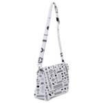 Pattern Hipster Abstract Form Geometric Line Variety Shapes Polkadots Fashion Style Seamless Shoulder Bag with Back Zipper