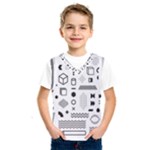 Pattern Hipster Abstract Form Geometric Line Variety Shapes Polkadots Fashion Style Seamless Kids  Basketball Tank Top