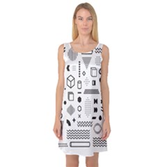 Sleeveless Satin Nightdress 
