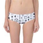 Pattern Hipster Abstract Form Geometric Line Variety Shapes Polkadots Fashion Style Seamless Classic Bikini Bottoms