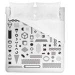 Pattern Hipster Abstract Form Geometric Line Variety Shapes Polkadots Fashion Style Seamless Duvet Cover (Queen Size)