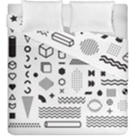 Pattern Hipster Abstract Form Geometric Line Variety Shapes Polkadots Fashion Style Seamless Duvet Cover Double Side (King Size)