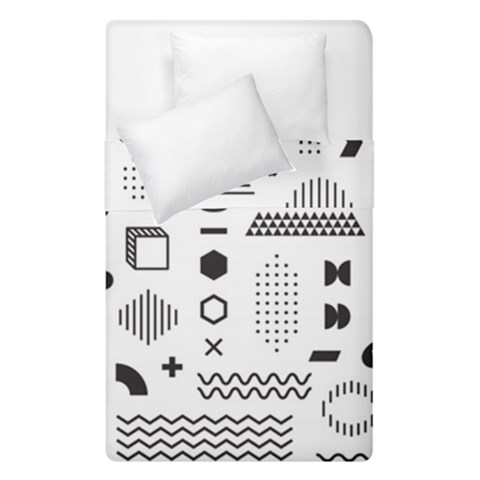 Pattern Hipster Abstract Form Geometric Line Variety Shapes Polkadots Fashion Style Seamless Duvet Cover Double Side (Single Size) from ArtsNow.com