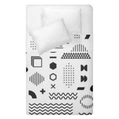 Pattern Hipster Abstract Form Geometric Line Variety Shapes Polkadots Fashion Style Seamless Duvet Cover Double Side (Single Size) from ArtsNow.com