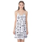 Pattern Hipster Abstract Form Geometric Line Variety Shapes Polkadots Fashion Style Seamless Camis Nightgown 