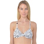 Pattern Hipster Abstract Form Geometric Line Variety Shapes Polkadots Fashion Style Seamless Reversible Tri Bikini Top