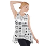 Pattern Hipster Abstract Form Geometric Line Variety Shapes Polkadots Fashion Style Seamless Side Drop Tank Tunic