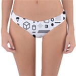 Pattern Hipster Abstract Form Geometric Line Variety Shapes Polkadots Fashion Style Seamless Reversible Hipster Bikini Bottoms