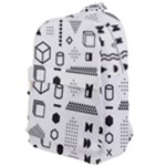 Pattern Hipster Abstract Form Geometric Line Variety Shapes Polkadots Fashion Style Seamless Classic Backpack