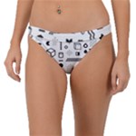 Pattern Hipster Abstract Form Geometric Line Variety Shapes Polkadots Fashion Style Seamless Band Bikini Bottoms