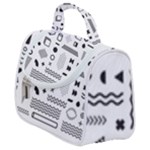 Pattern Hipster Abstract Form Geometric Line Variety Shapes Polkadots Fashion Style Seamless Satchel Handbag