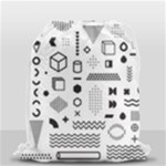 Pattern Hipster Abstract Form Geometric Line Variety Shapes Polkadots Fashion Style Seamless Drawstring Bag (Small)