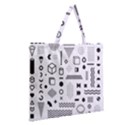 Zipper Large Tote Bag 