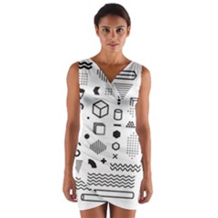 Wrap Front Bodycon Dress 