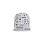 Pattern Hipster Abstract Form Geometric Line Variety Shapes Polkadots Fashion Style Seamless Drawstring Pouch (XS)