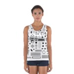 Pattern Hipster Abstract Form Geometric Line Variety Shapes Polkadots Fashion Style Seamless Sport Tank Top 