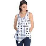 Pattern Hipster Abstract Form Geometric Line Variety Shapes Polkadots Fashion Style Seamless Sleeveless Tunic