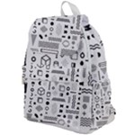 Pattern Hipster Abstract Form Geometric Line Variety Shapes Polkadots Fashion Style Seamless Top Flap Backpack