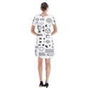 Short Sleeve V-neck Flare Dress 