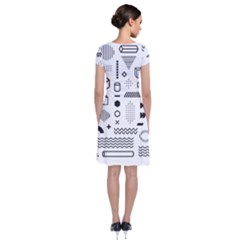 Short Sleeve Front Wrap Dress 
