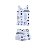 Pattern Hipster Abstract Form Geometric Line Variety Shapes Polkadots Fashion Style Seamless Kids  Boyleg Swimsuit