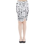 Pattern Hipster Abstract Form Geometric Line Variety Shapes Polkadots Fashion Style Seamless Midi Wrap Pencil Skirt