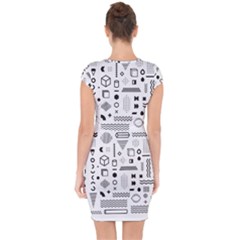 Capsleeve Drawstring Dress  