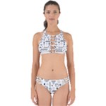Pattern Hipster Abstract Form Geometric Line Variety Shapes Polkadots Fashion Style Seamless Perfectly Cut Out Bikini Set