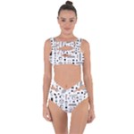 Pattern Hipster Abstract Form Geometric Line Variety Shapes Polkadots Fashion Style Seamless Bandaged Up Bikini Set 