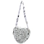 Pattern Hipster Abstract Form Geometric Line Variety Shapes Polkadots Fashion Style Seamless Heart Shoulder Bag