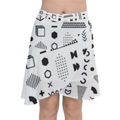 Chiffon Wrap Front Skirt 
