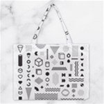 Pattern Hipster Abstract Form Geometric Line Variety Shapes Polkadots Fashion Style Seamless Medium Tote Bag
