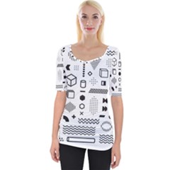 Wide Neckline T-Shirt 