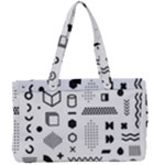 Pattern Hipster Abstract Form Geometric Line Variety Shapes Polkadots Fashion Style Seamless Canvas Work Bag