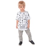 Pattern Hipster Abstract Form Geometric Line Variety Shapes Polkadots Fashion Style Seamless Kids  Raglan T-Shirt