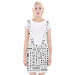 Pattern Hipster Abstract Form Geometric Line Variety Shapes Polkadots Fashion Style Seamless Braces Suspender Skirt