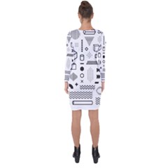 Asymmetric Cut-Out Shift Dress 