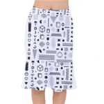 Pattern Hipster Abstract Form Geometric Line Variety Shapes Polkadots Fashion Style Seamless Short Mermaid Skirt