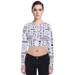 Long Sleeve Zip Up Bomber Jacket 