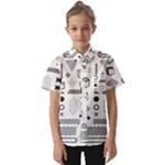 Pattern Hipster Abstract Form Geometric Line Variety Shapes Polkadots Fashion Style Seamless Kids  Short Sleeve Shirt