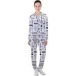 Pattern Hipster Abstract Form Geometric Line Variety Shapes Polkadots Fashion Style Seamless Casual Jacket and Pants Set