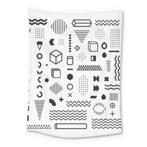 Pattern Hipster Abstract Form Geometric Line Variety Shapes Polkadots Fashion Style Seamless Medium Tapestry from ArtsNow.com