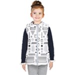 Pattern Hipster Abstract Form Geometric Line Variety Shapes Polkadots Fashion Style Seamless Kids  Hooded Puffer Vest